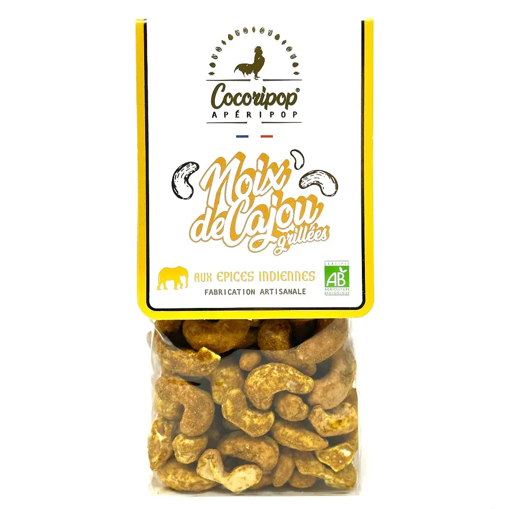 APERIPOP - Noix de Cajou grillées aux épices indiennes